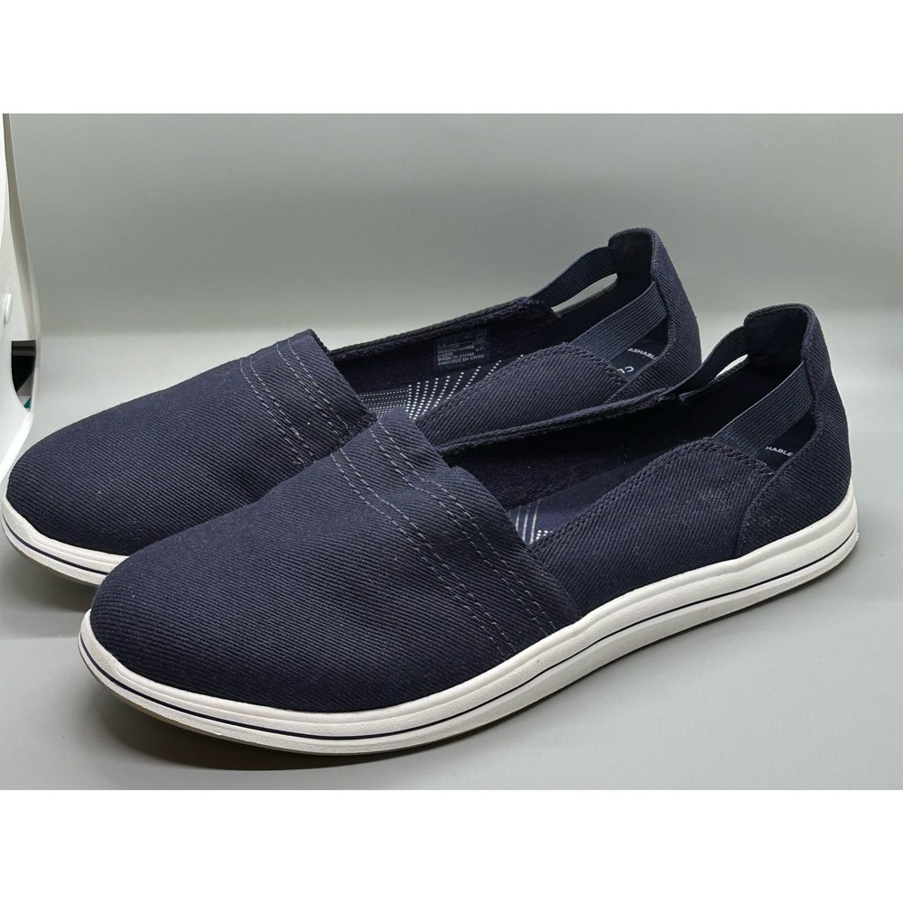 Clarks Cloudsteppers Breeze Step II Slip On Sneakers Women’s Size 11 Navy Blue
